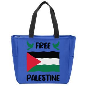 Free Palestine Flag Gift Zip Tote Bag