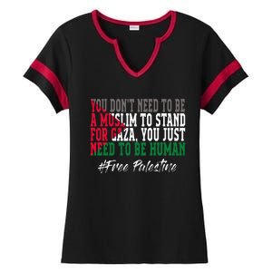 Free Palestine Flag I Love Palestine Gaza Ladies Halftime Notch Neck Tee