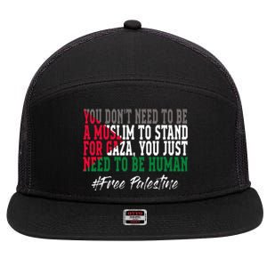 Free Palestine Flag I Love Palestine Gaza 7 Panel Mesh Trucker Snapback Hat