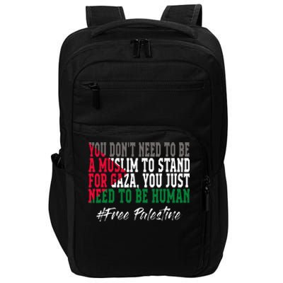 Free Palestine Flag I Love Palestine Gaza Impact Tech Backpack