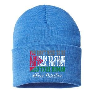 Free Palestine Flag I Love Palestine Gaza Sustainable Knit Beanie