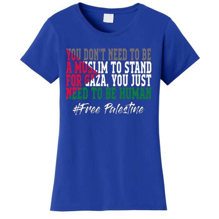 Free Palestine Flag I Love Palestine Gaza Women's T-Shirt