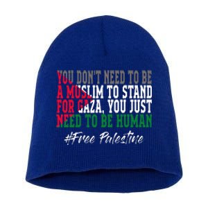 Free Palestine Flag I Love Palestine Gaza Short Acrylic Beanie