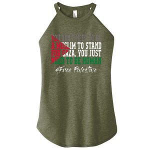 Free Palestine Flag I Love Palestine Gaza Women's Perfect Tri Rocker Tank