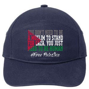 Free Palestine Flag I Love Palestine Gaza 7-Panel Snapback Hat