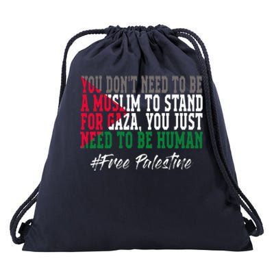 Free Palestine Flag I Love Palestine Gaza Drawstring Bag