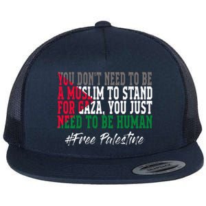 Free Palestine Flag I Love Palestine Gaza Flat Bill Trucker Hat