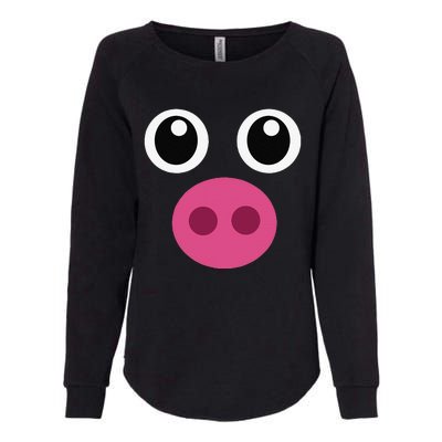 Funny Pig Face Swine Halloween Costume Gift Womens California Wash Sweatshirt