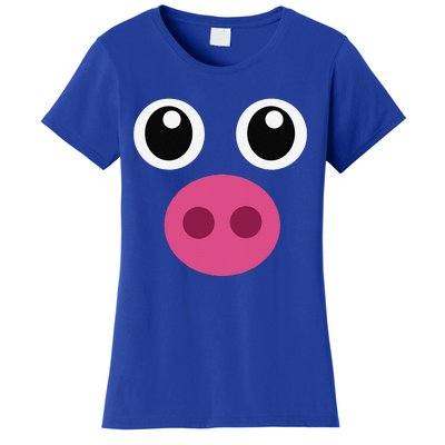 Funny Pig Face Swine Halloween Costume Gift Women's T-Shirt