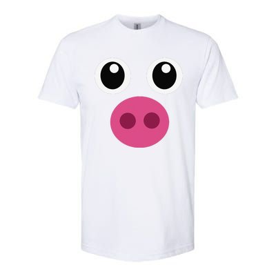 Funny Pig Face Swine Halloween Costume Gift Softstyle® CVC T-Shirt