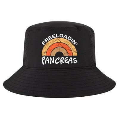 Freeloadin Pancreas Funny Type 1 Diabetes Diabetic Rainbow Gift Cool Comfort Performance Bucket Hat