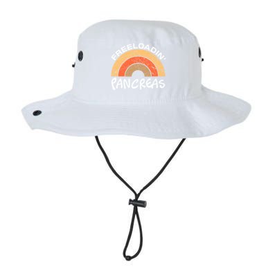 Freeloadin Pancreas Funny Type 1 Diabetes Diabetic Rainbow Gift Legacy Cool Fit Booney Bucket Hat