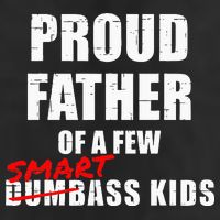 Funny Proud Father Of A Few Smart Ass Kids NOT Dumbass Kids Adult Drive Performance Visor