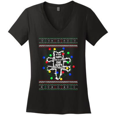 Funny Pussycat From Christmas Vacation Frieds Lover Women's V-Neck T-Shirt