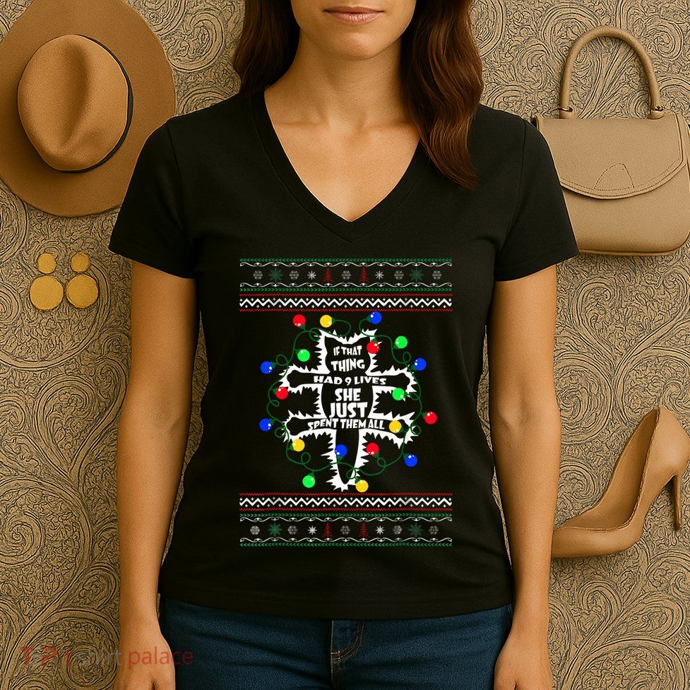 Funny Pussycat From Christmas Vacation Frieds Lover Women's V-Neck T-Shirt