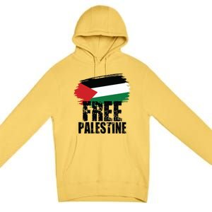 Free Palestine Free Gaza Palestian Voice Meaningful Gift Premium Pullover Hoodie