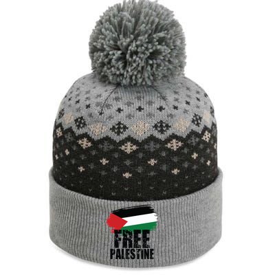 Free Palestine Free Gaza Palestian Voice Meaningful Gift The Baniff Cuffed Pom Beanie