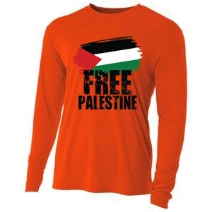 Free Palestine Free Gaza Palestian Voice Meaningful Gift Cooling Performance Long Sleeve Crew