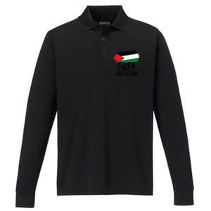 Free Palestine Free Gaza Palestian Voice Meaningful Gift Performance Long Sleeve Polo