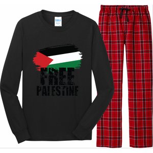 Free Palestine Free Gaza Palestian Voice Meaningful Gift Long Sleeve Pajama Set