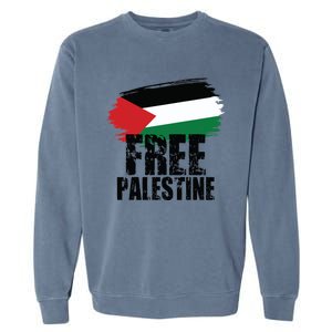 Free Palestine Free Gaza Palestian Voice Meaningful Gift Garment-Dyed Sweatshirt