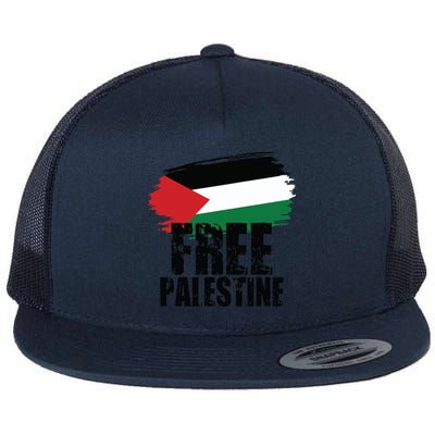 Free Palestine Free Gaza Palestian Voice Meaningful Gift Flat Bill Trucker Hat