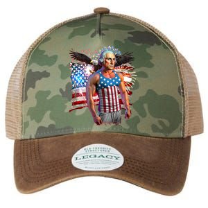 Funny Patriotic Fourth Of July Buff George Washington Legacy Tie Dye Trucker Hat