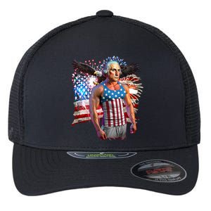 Funny Patriotic Fourth Of July Buff George Washington Flexfit Unipanel Trucker Cap