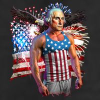 Funny Patriotic Fourth Of July Buff George Washington Adult Drive Performance Visor