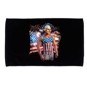 Funny Patriotic Fourth Of July Buff George Washington Microfiber Hand Towel