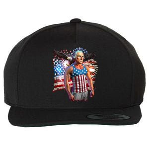 Funny Patriotic Fourth Of July Buff George Washington Wool Snapback Cap