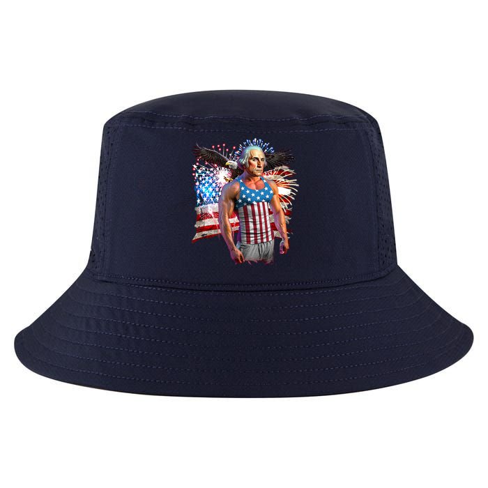 Funny Patriotic Fourth Of July Buff George Washington Cool Comfort Performance Bucket Hat