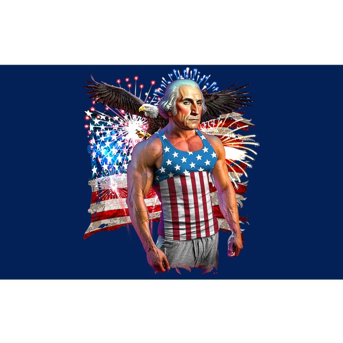 Funny Patriotic Fourth Of July Buff George Washington Bumper Sticker