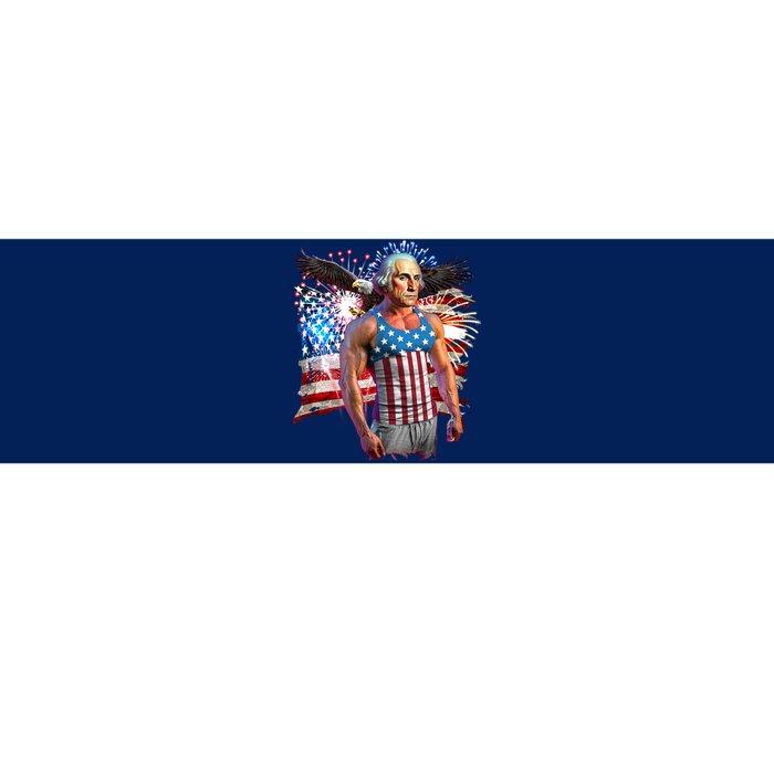 Funny Patriotic Fourth Of July Buff George Washington Bumper Sticker