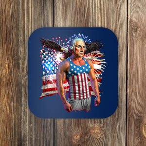 Funny Patriotic Fourth Of July Buff George Washington Coaster