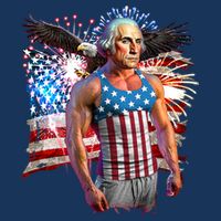 Funny Patriotic Fourth Of July Buff George Washington Flatbill Hat
