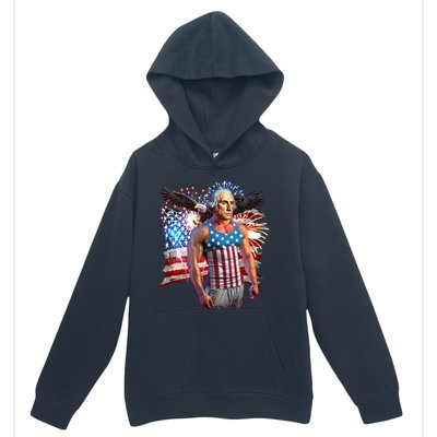 Funny Patriotic Fourth Of July Buff George Washington Urban Pullover Hoodie