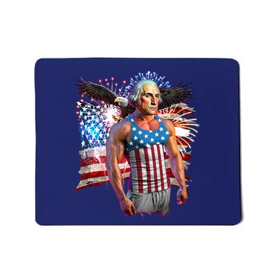 Funny Patriotic Fourth Of July Buff George Washington Mousepad
