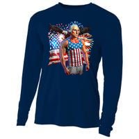 Funny Patriotic Fourth Of July Buff George Washington Cooling Performance Long Sleeve Crew