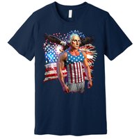 Funny Patriotic Fourth Of July Buff George Washington Premium T-Shirt