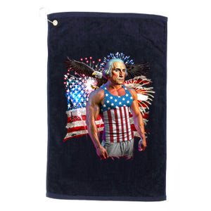 Funny Patriotic Fourth Of July Buff George Washington Platinum Collection Golf Towel