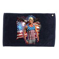 Funny Patriotic Fourth Of July Buff George Washington Grommeted Golf Towel