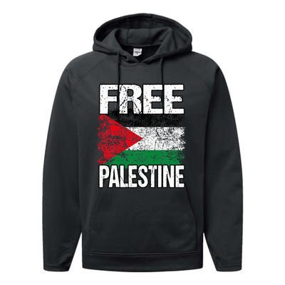 Free Palestine Flag Save Gaza Strip Palestinian Performance Fleece Hoodie