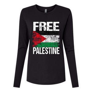 Free Palestine Flag Save Gaza Strip Palestinian Womens Cotton Relaxed Long Sleeve T-Shirt