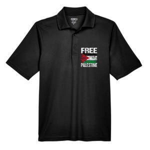 Free Palestine Flag Save Gaza Strip Palestinian Men's Origin Performance Pique Polo