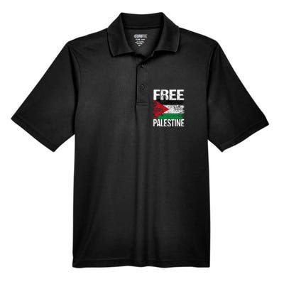 Free Palestine Flag Save Gaza Strip Palestinian Men's Origin Performance Piqué Polo