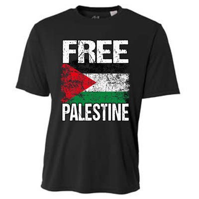 Free Palestine Flag Save Gaza Strip Palestinian Cooling Performance Crew T-Shirt