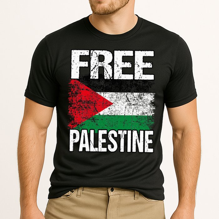 Free Palestine Flag Save Gaza Strip Palestinian Cooling Performance Crew T-Shirt