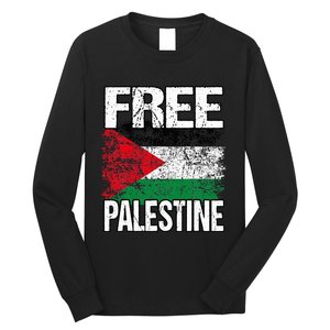 Free Palestine Flag Save Gaza Strip Palestinian Long Sleeve Shirt