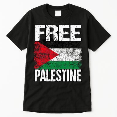 Free Palestine Flag Save Gaza Strip Palestinian Tall T-Shirt